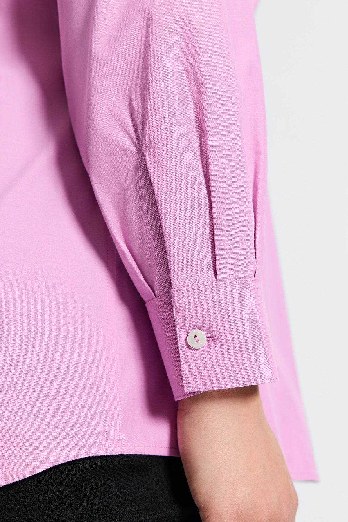 Cici Plus No Iron Pinpoint Long Sleeve Tunic