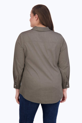 Cici Plus Essential Pinpoint Non-Iron Tunic