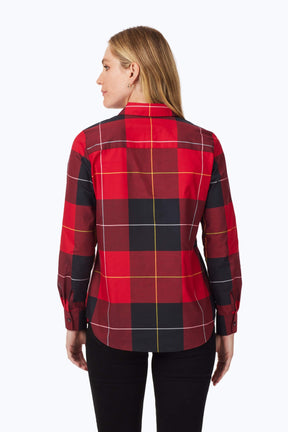 Rhea Exploded Plaid Long Sleeve Shirt
