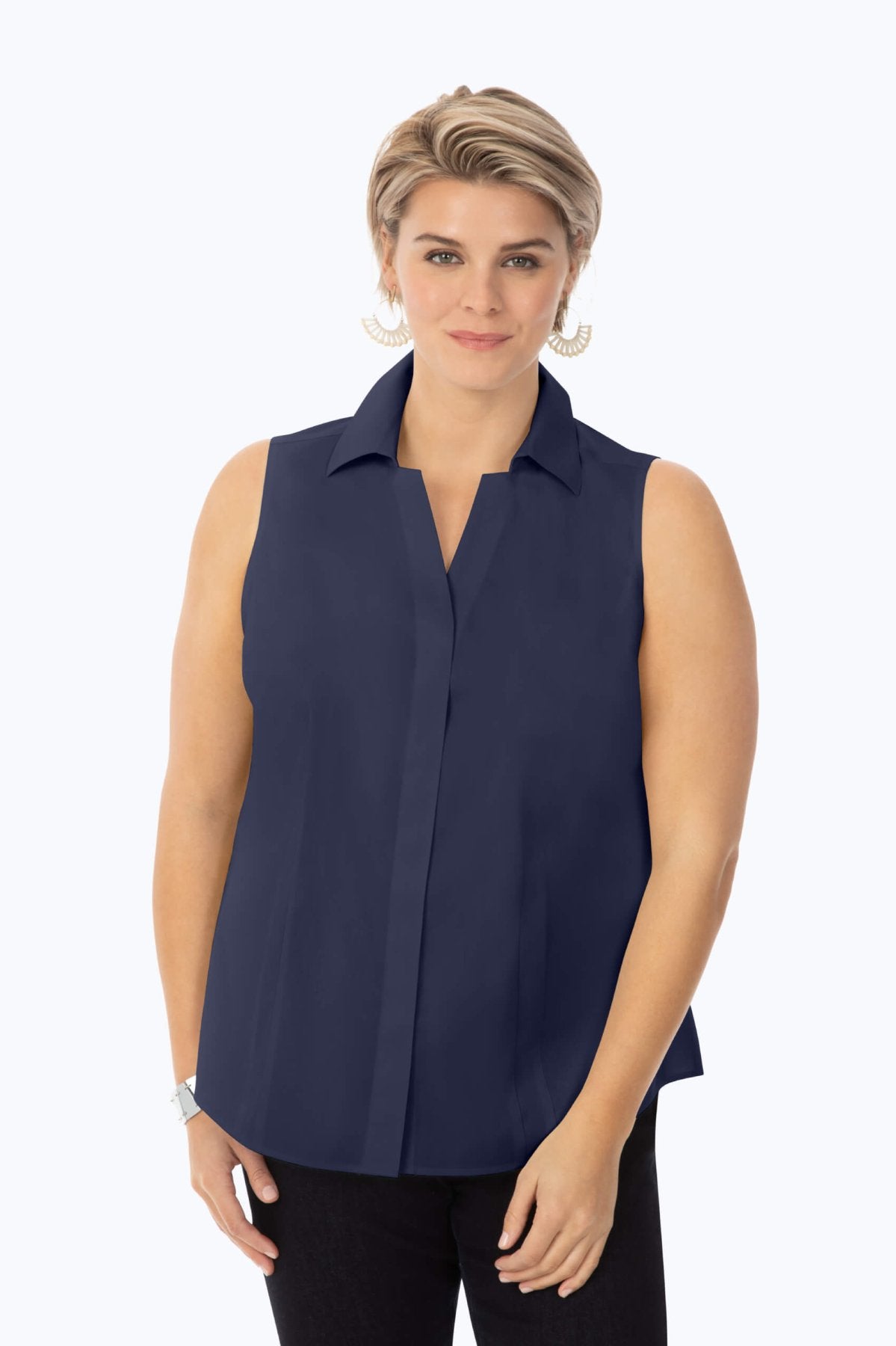 Taylor Plus No Iron Stretch Sleeveless Shirt
