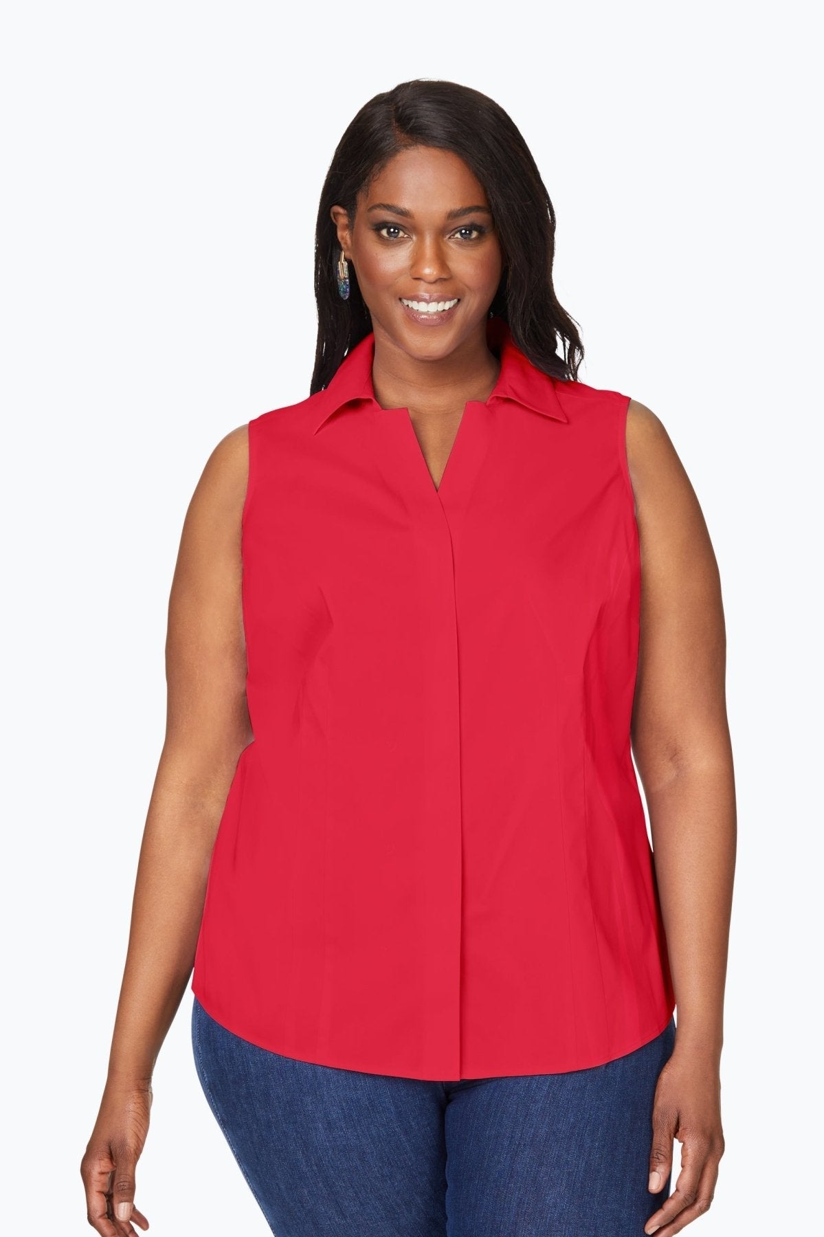 Taylor Plus No Iron Stretch Sleeveless Shirt
