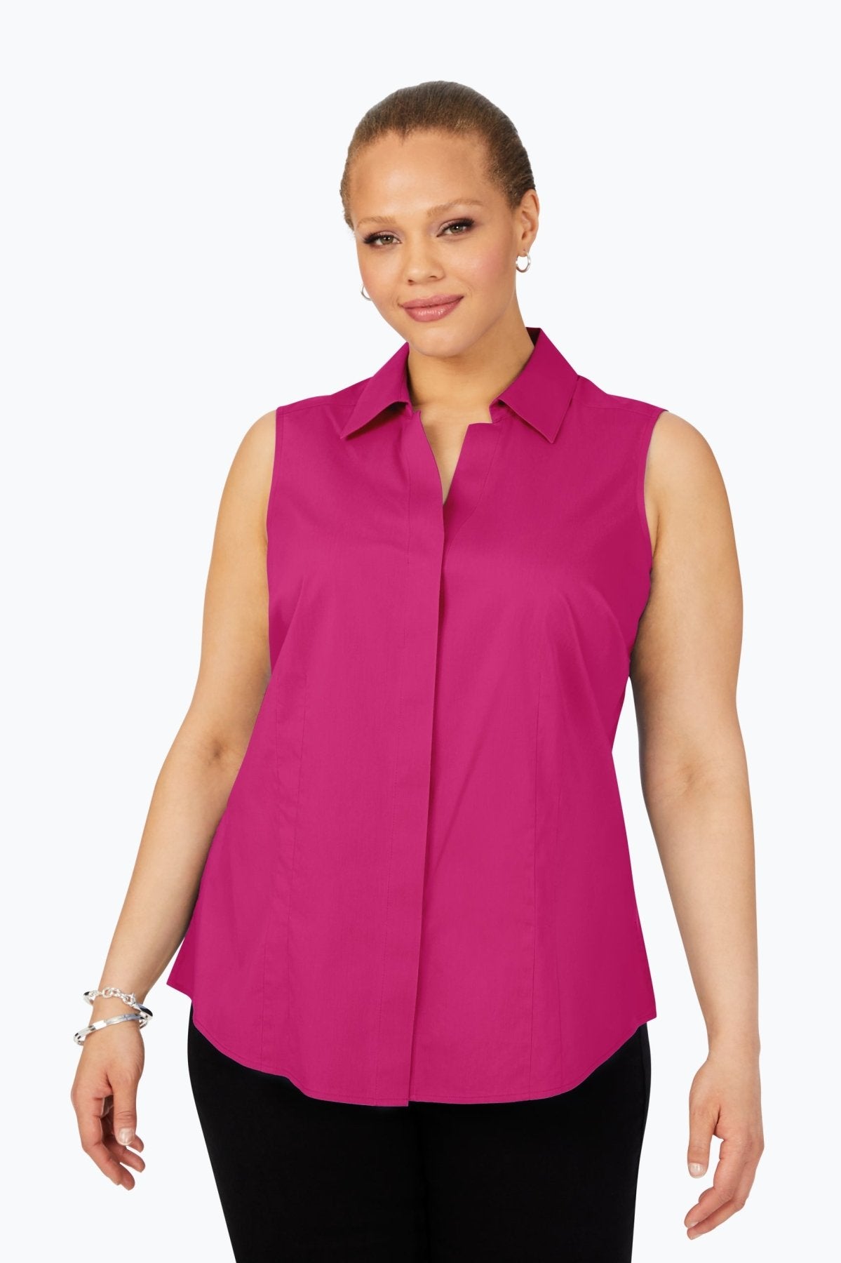 Taylor Plus No Iron Stretch Sleeveless Shirt