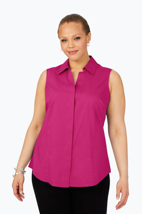 Taylor Plus No Iron Stretch Sleeveless Shirt