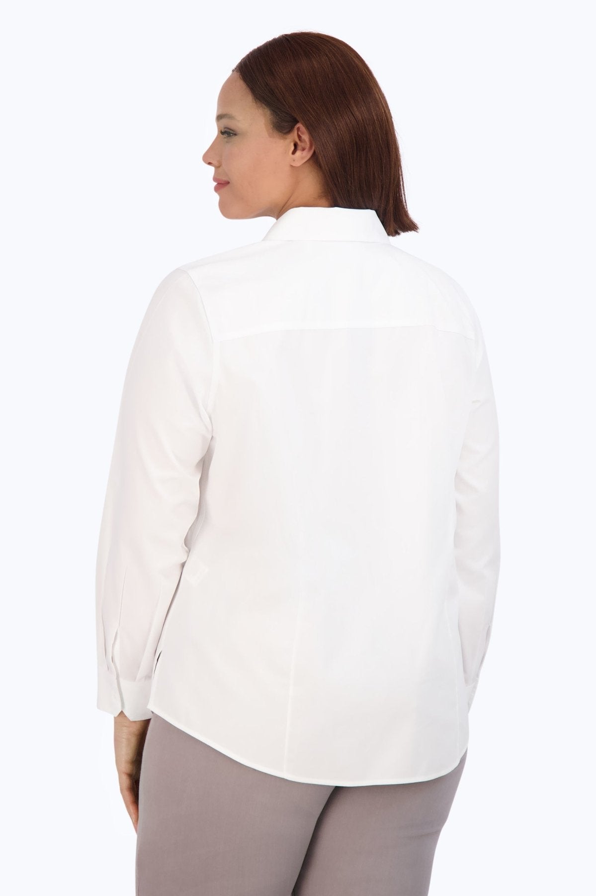 Dianna Plus No Iron Pinpoint Long Sleeve Shirt