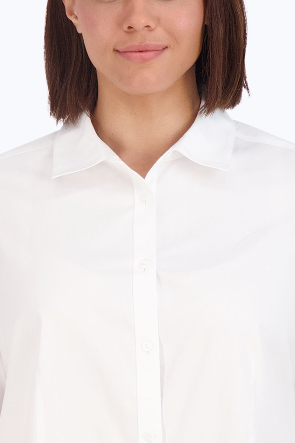 Dianna Plus No Iron Pinpoint Long Sleeve Shirt