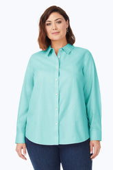 Dianna Plus Essential Pinpoint Non-Iron Shirt #color_oceanside