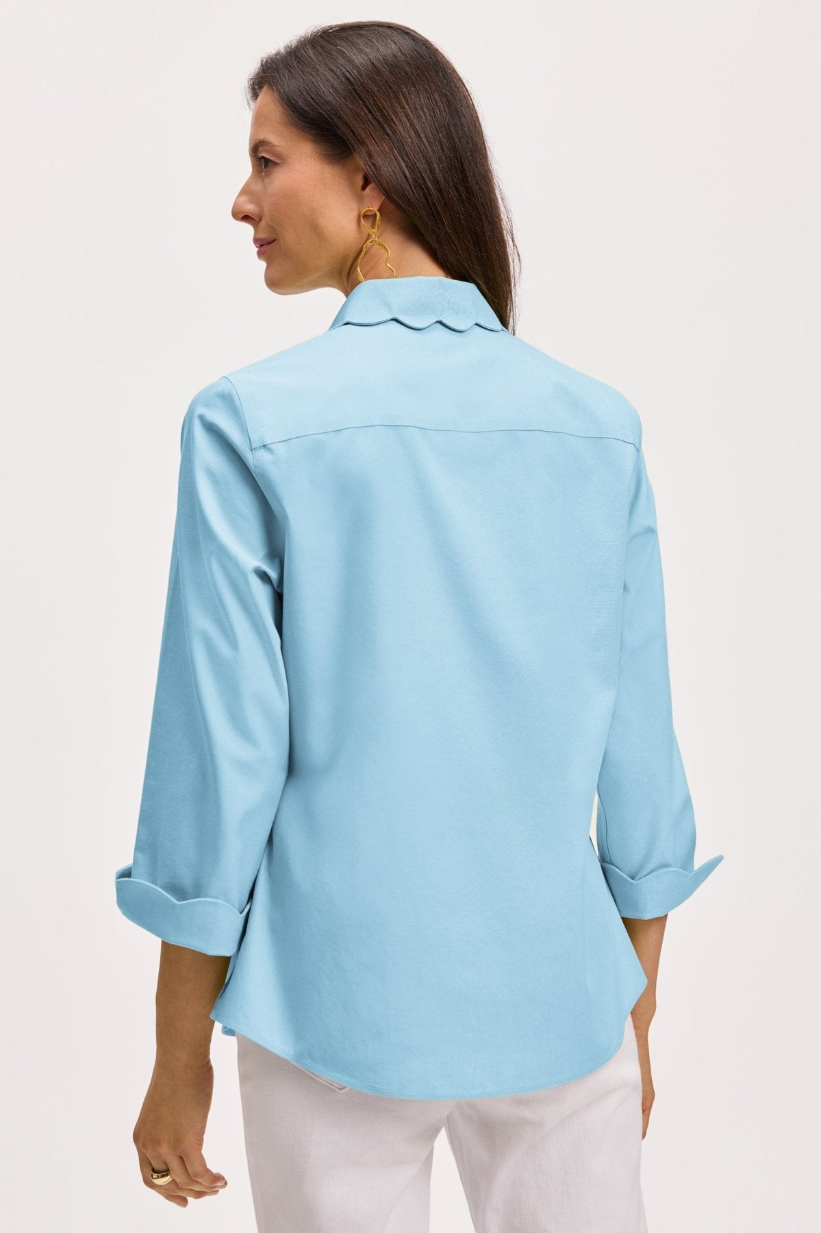 Gwen No Iron Pinpoint 3/4 Sleeve Shirt