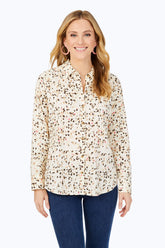 Davis Non-Iron Layered Dot Shirt #color_birchwood dot