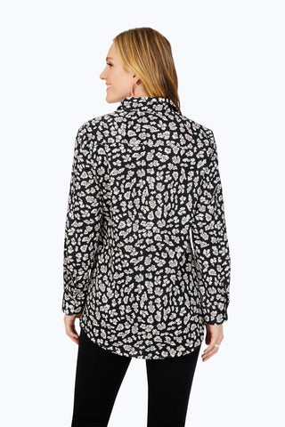 Leopard Flowers Non-Iron Tunic #color_black leopard flowers