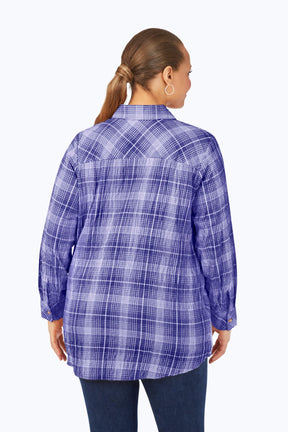 Cici Plus Plaid Perfection Long Sleeve Tunic