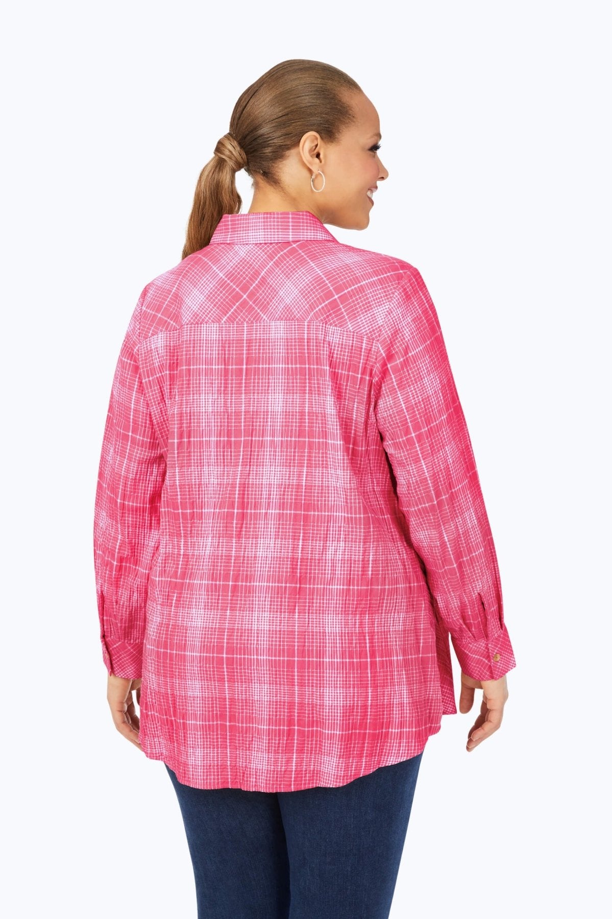 Cici Plus Plaid Perfection Long Sleeve Tunic