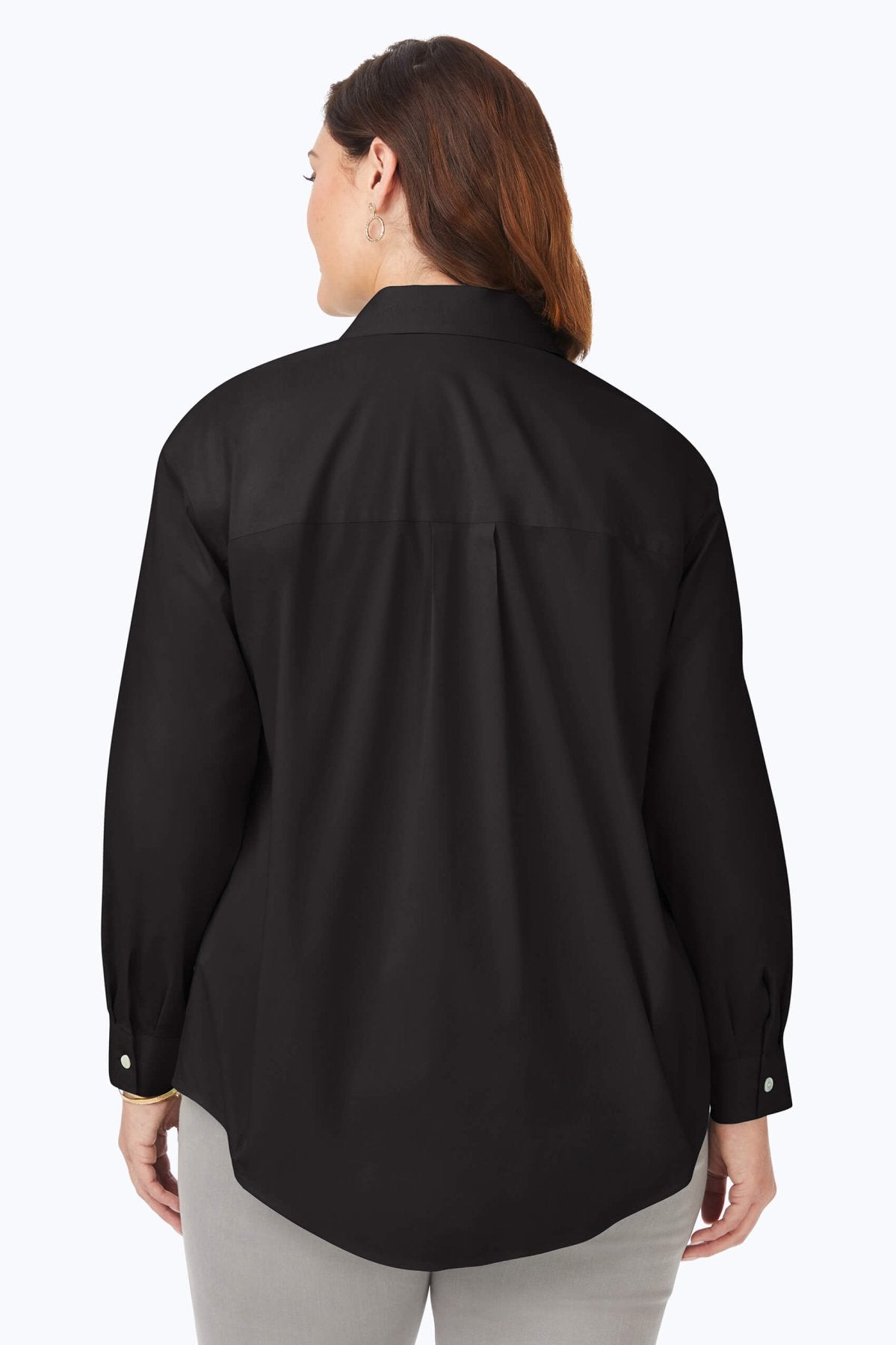 Lacey Plus Stretch No Iron Pullover Long Sleeve Tunic