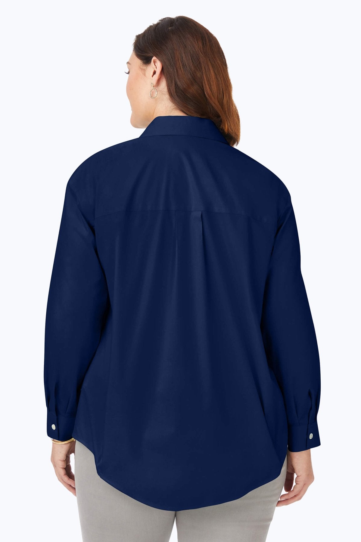 Lacey Plus Stretch No Iron Pullover Long Sleeve Tunic