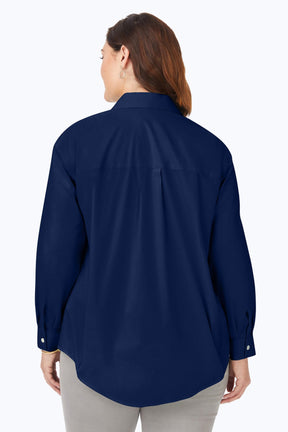 Lacey Plus Stretch No Iron Pullover Long Sleeve Tunic