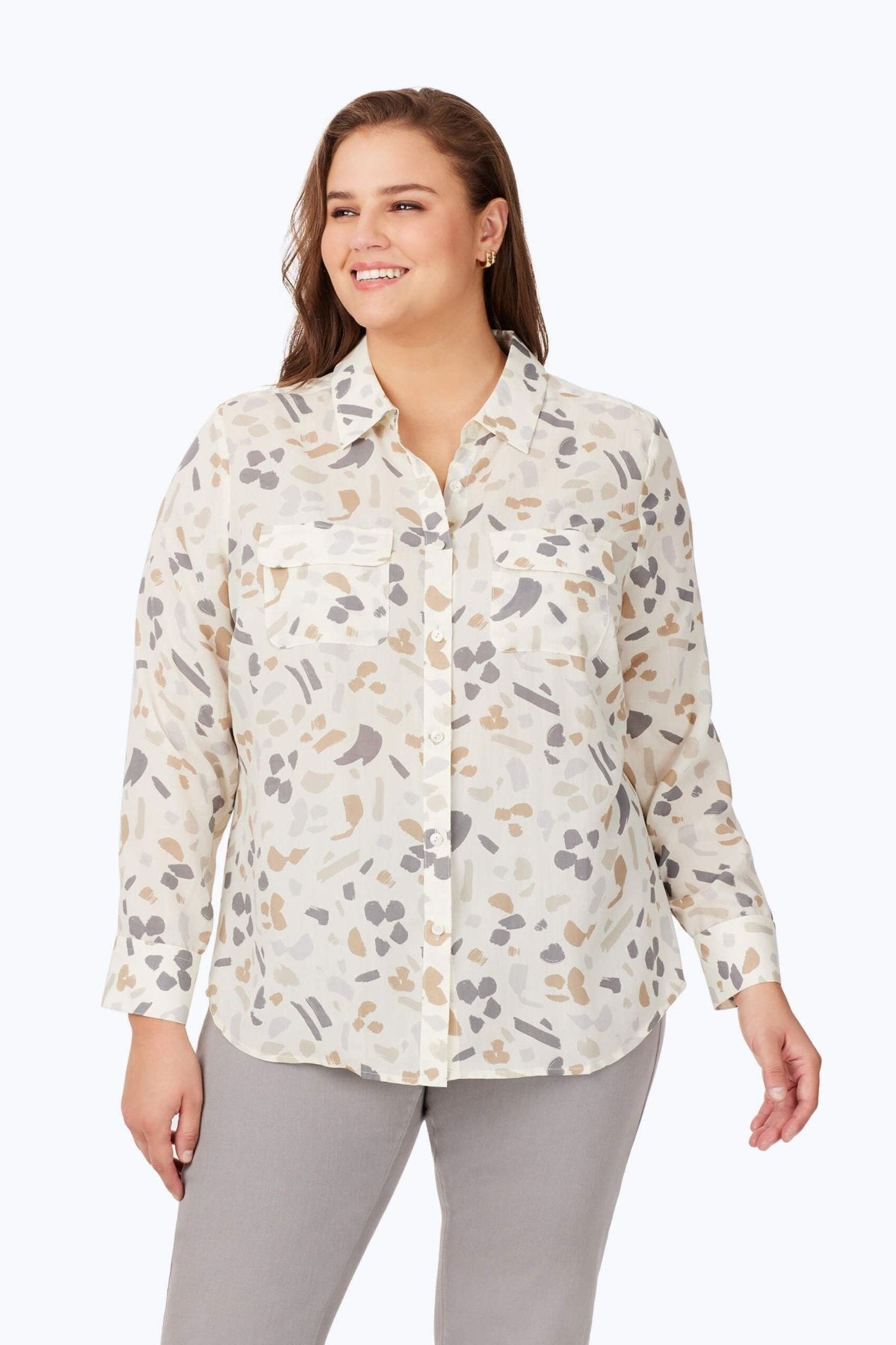 Davis Plus Brushstrokes Long Sleeve Shirt