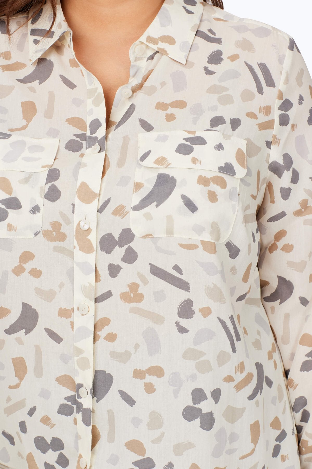 Davis Plus Brushstrokes Long Sleeve Shirt