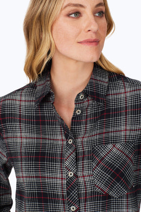 Boyfriend Cozy Tartan Long Sleeve Tunic