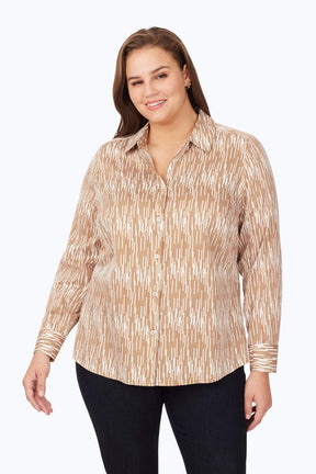 Ava Plus Warm Geo Long Sleeve Shirt