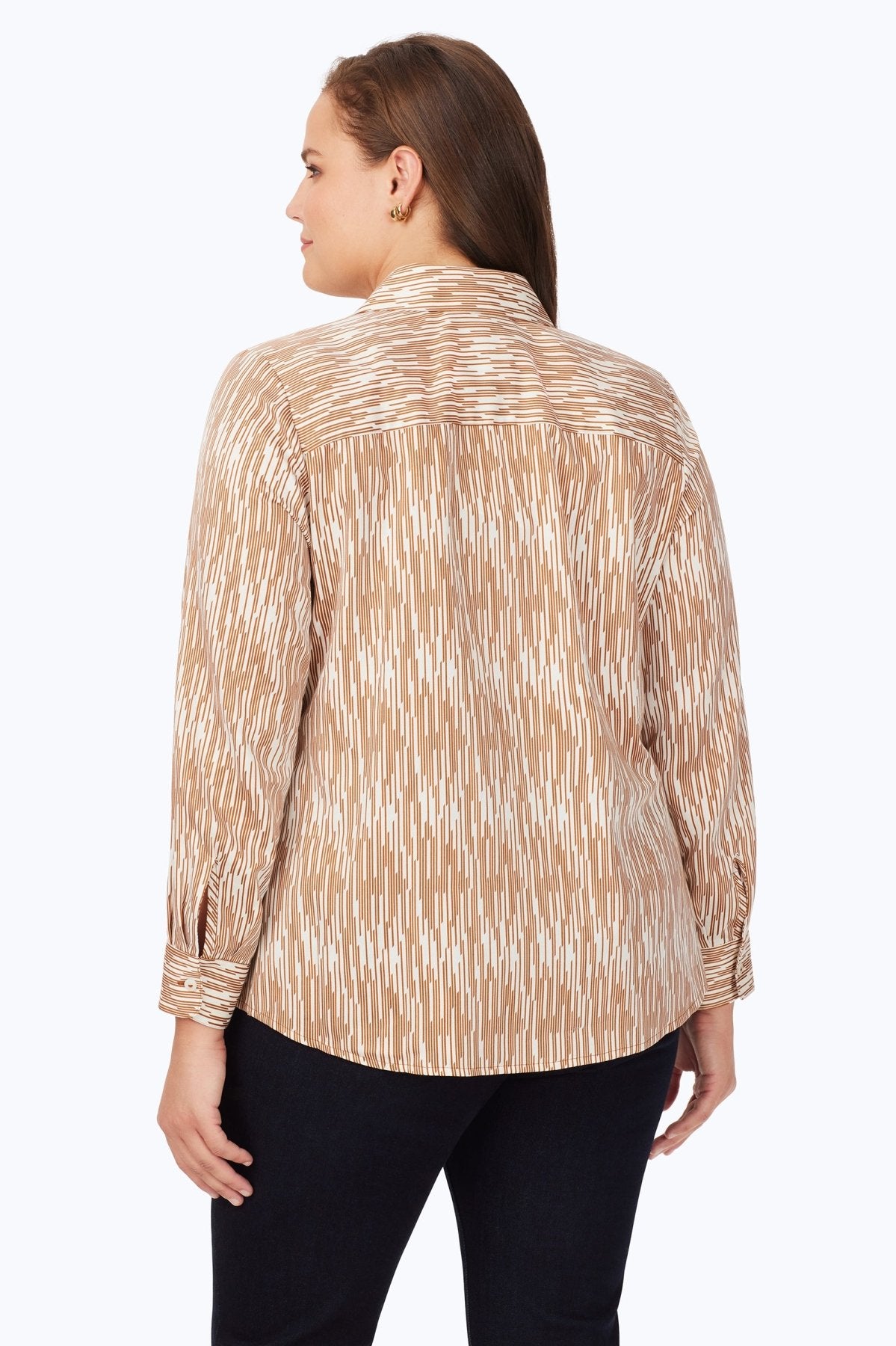 Ava Plus Warm Geo Long Sleeve Shirt