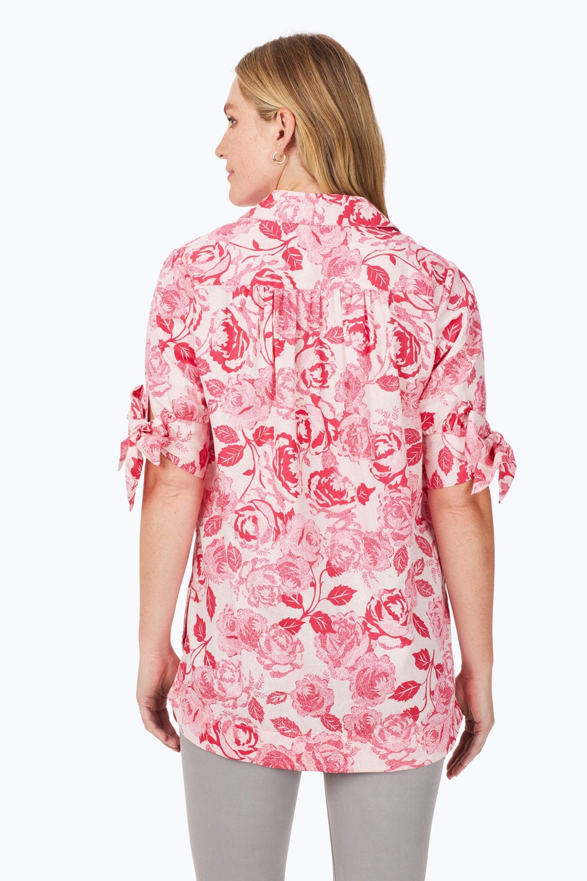 Emma Vintage Rose Elbow Sleeve Tunic