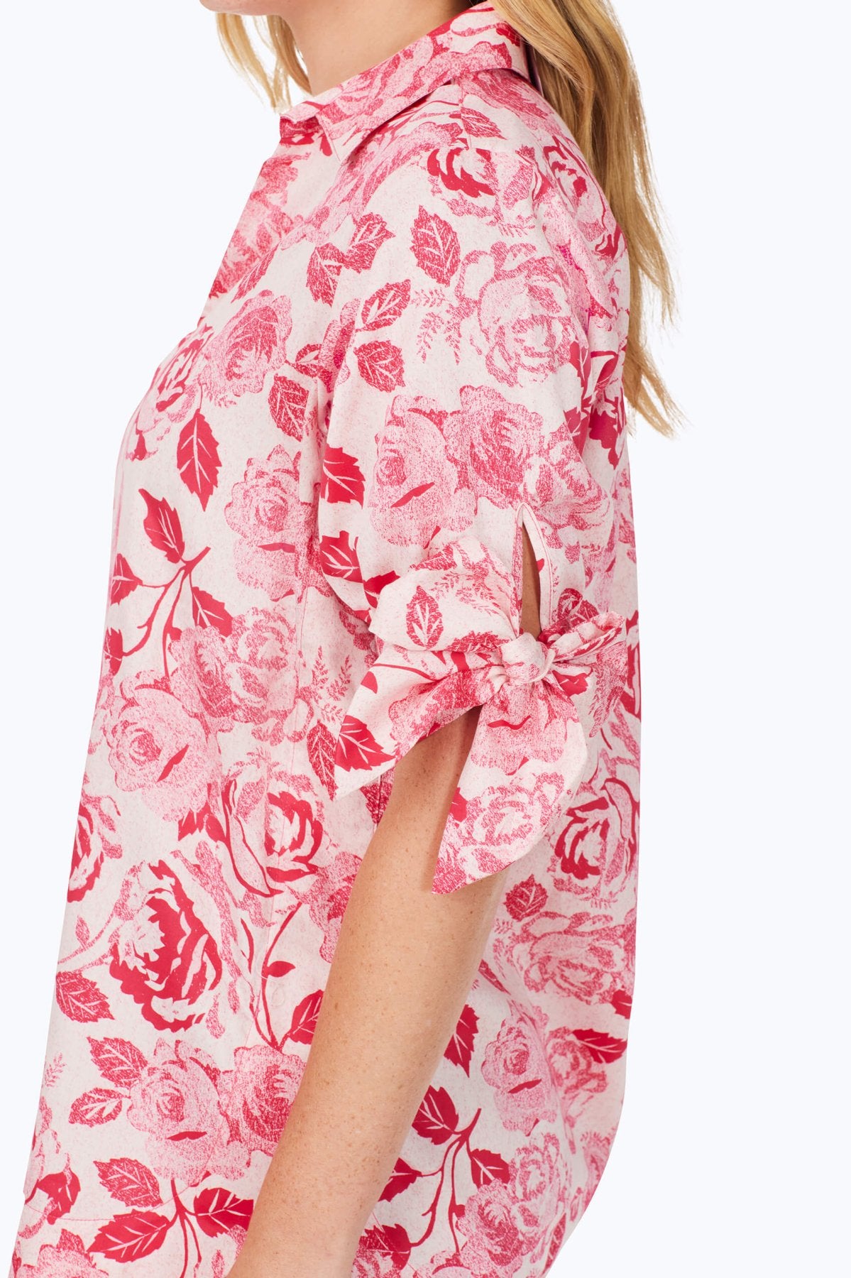 Emma Vintage Rose Elbow Sleeve Tunic