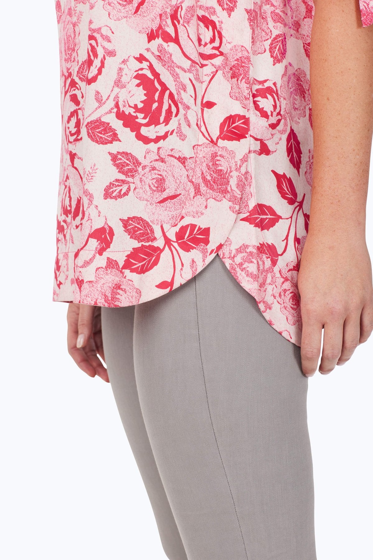Emma Vintage Rose Elbow Sleeve Tunic