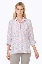 Cole Non-Iron Highlights Shirt #color_blue multi highlights