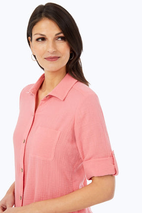 Tamara Cotton Gauze 3/4 Sleeve Shirt