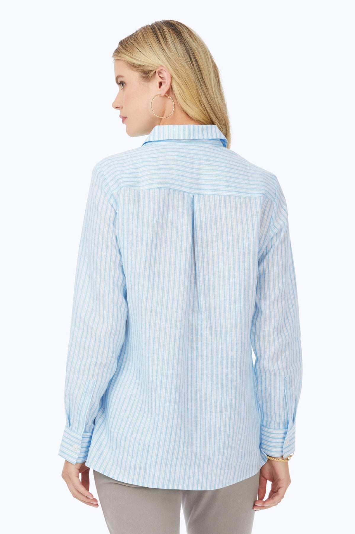 #color_blue breeze linen stripe