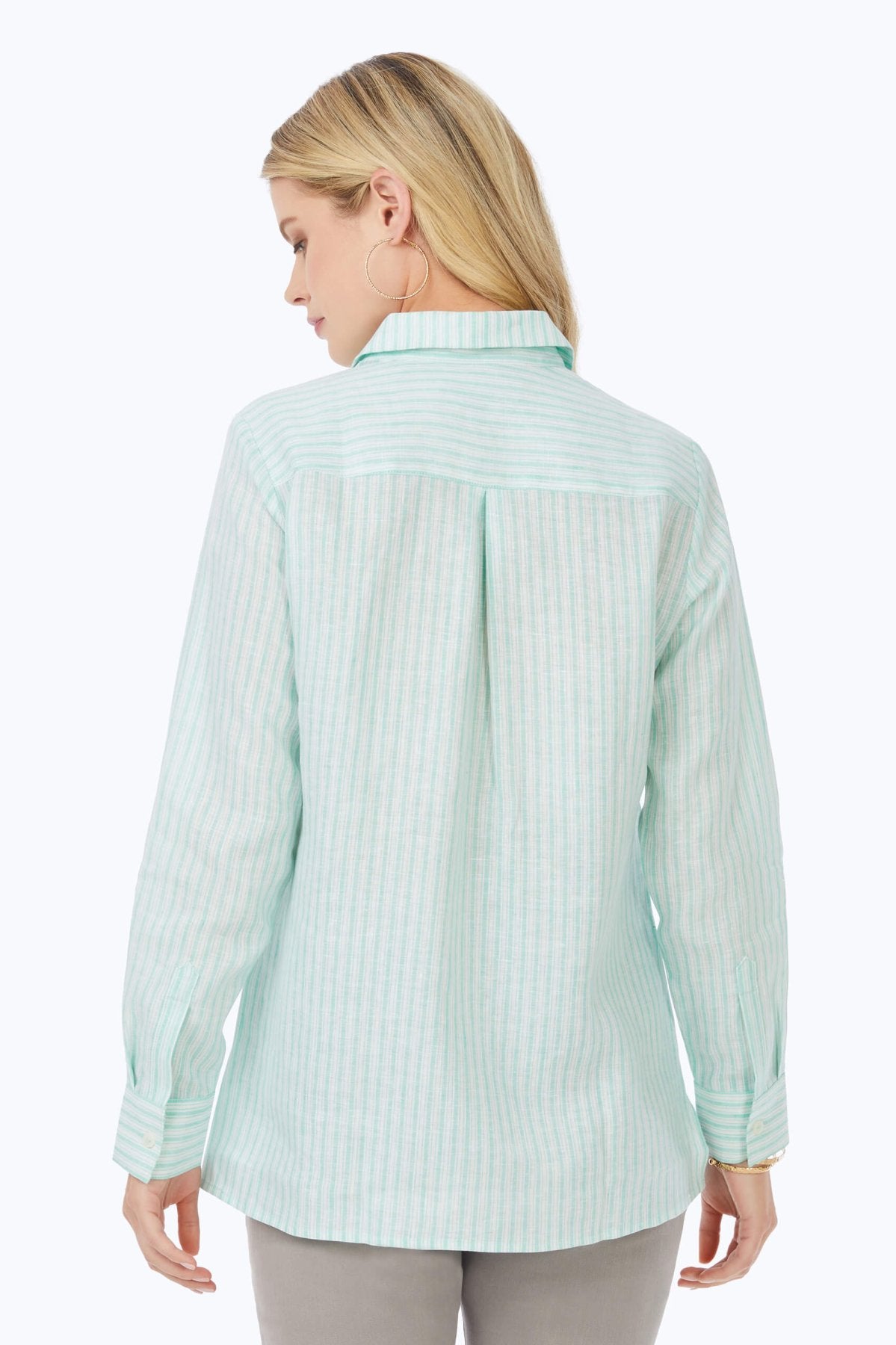 Jordan Summer Stripe Linen Long Sleeve Shirt