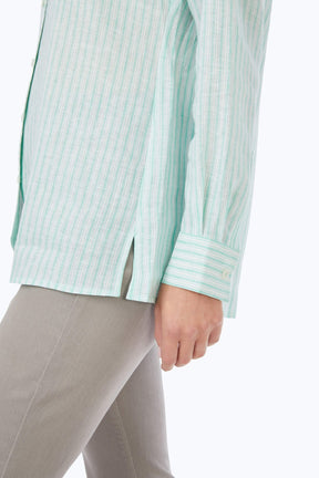 Jordan Summer Stripe Linen Long Sleeve Shirt