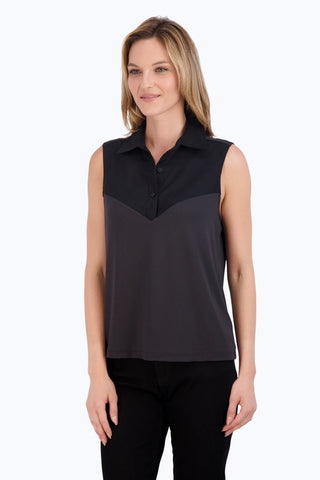 Foxcroft Ricki sleeveless layering tank in #color_black