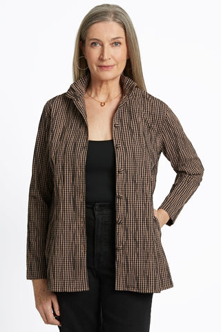 Stylish almond Foxcroft no-iron shirt button up shirt, modeled for comfort and timeless fashion.