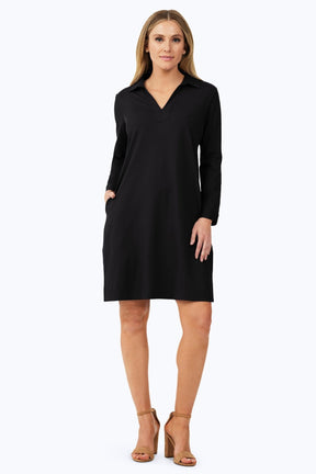 Angel Solid Jersey Long Sleeve Dress