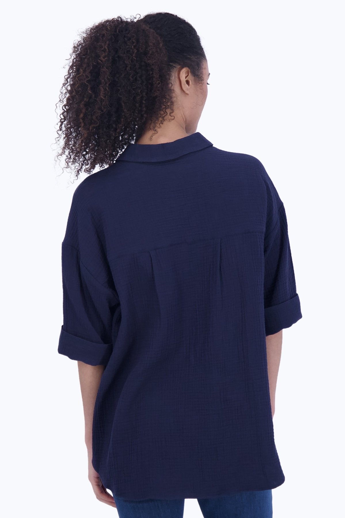 Joanna Cotton Gauze 3/4 Sleeve Tunic