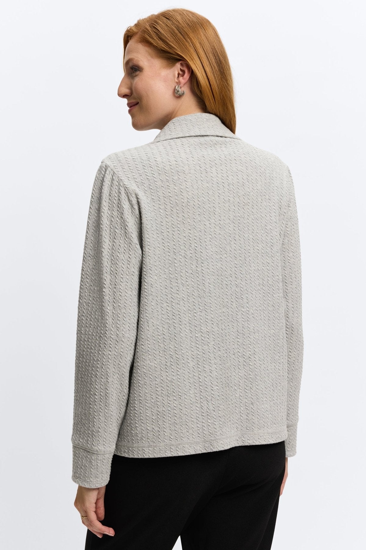 Sammy Cable Knit Long Sleeve Popover Sweater