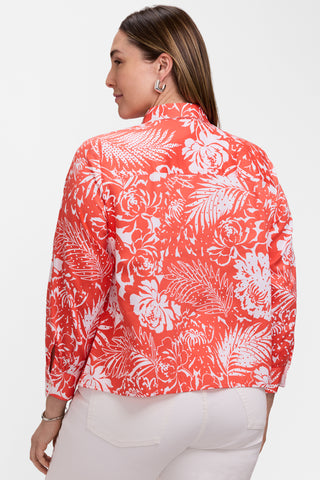 Jodie Plus Dotted Blooms Long Sleeve Short Shirt