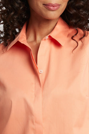 Luna No Iron Stretch Matte Sateen 3/4 Sleeve Shirt