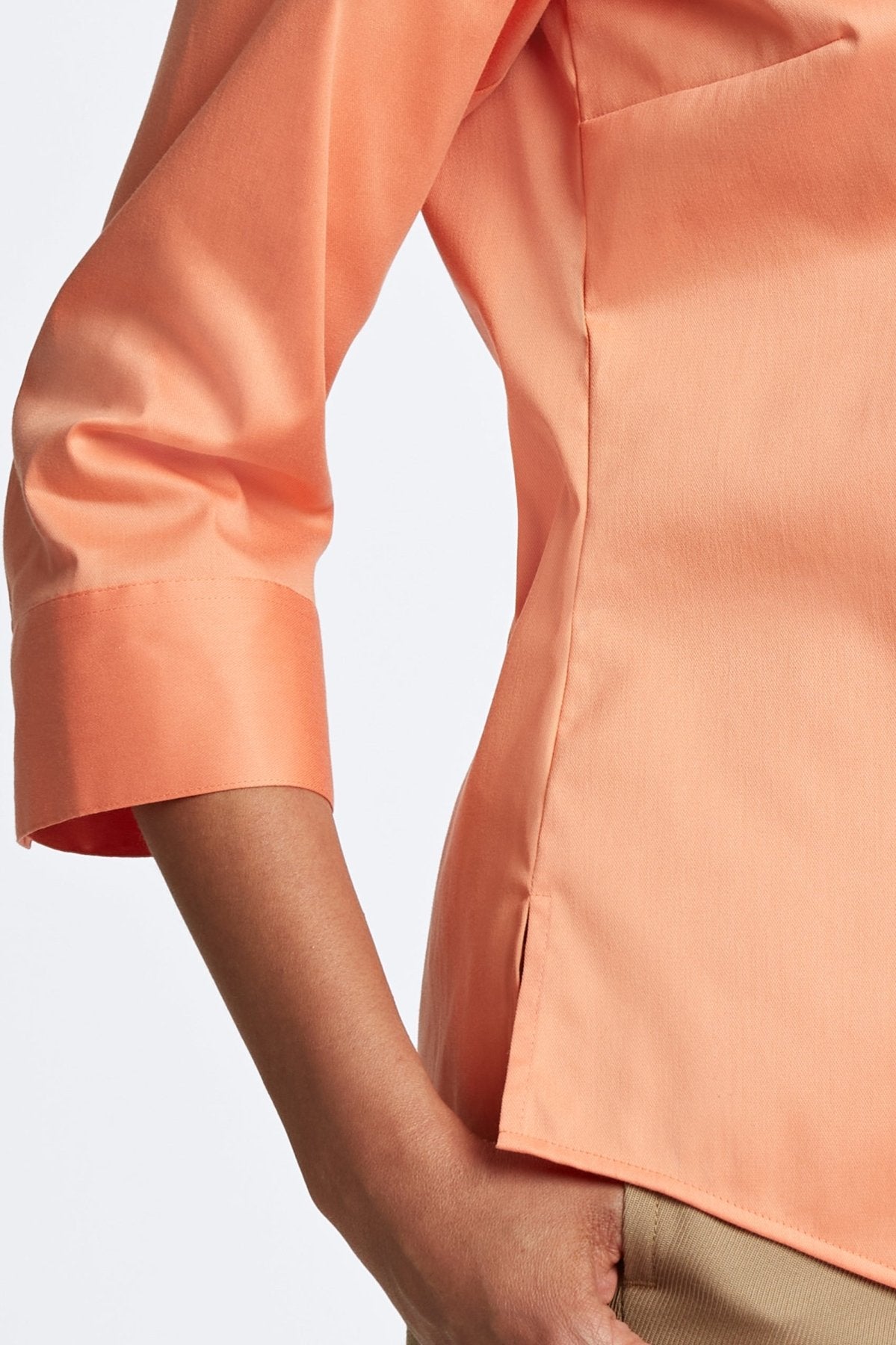 Luna No Iron Stretch Matte Sateen 3/4 Sleeve Shirt
