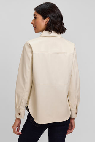 Ronnie Vegan Leather Long Sleeve Shirt Jacket