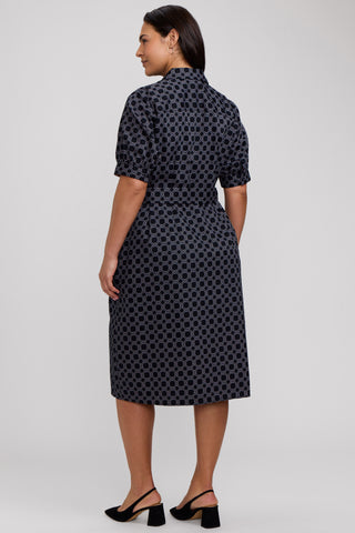 Esther Plus Square Links  Elbow Sleeve Dress