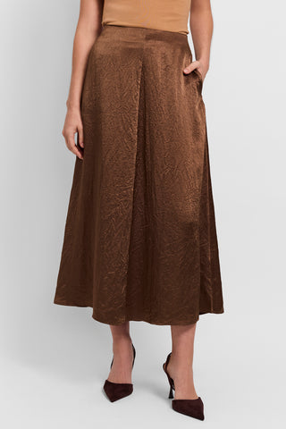 Textured Satin Half-Circle Skirt