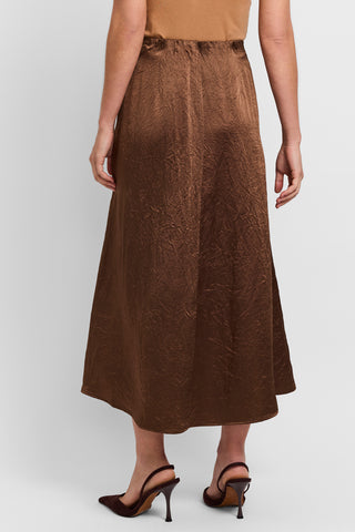 Textured Satin Half-Circle Skirt