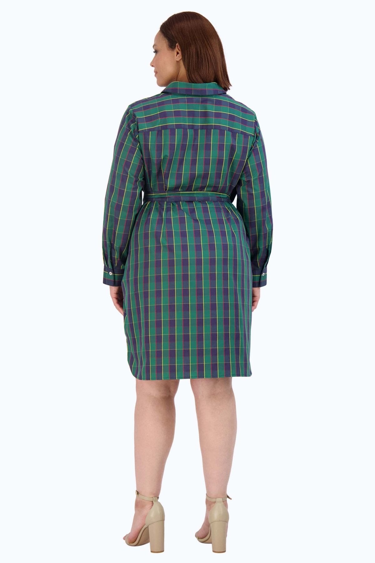 Plaid plus dress deals