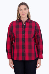 Charlie Plus Buffalo Plaid Long Sleeve Shirt