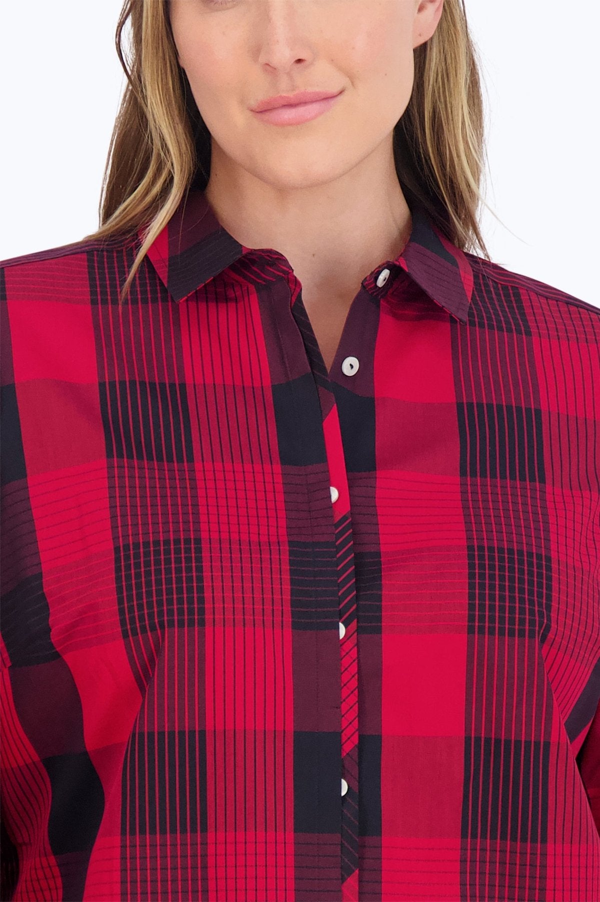 Charlie Plus Buffalo Plaid Long Sleeve Shirt