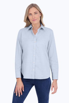 Meghan No Iron Pinpoint Long Sleeve Shirt