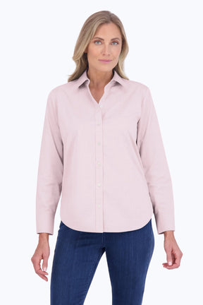 Meghan No Iron Pinpoint Long Sleeve Shirt