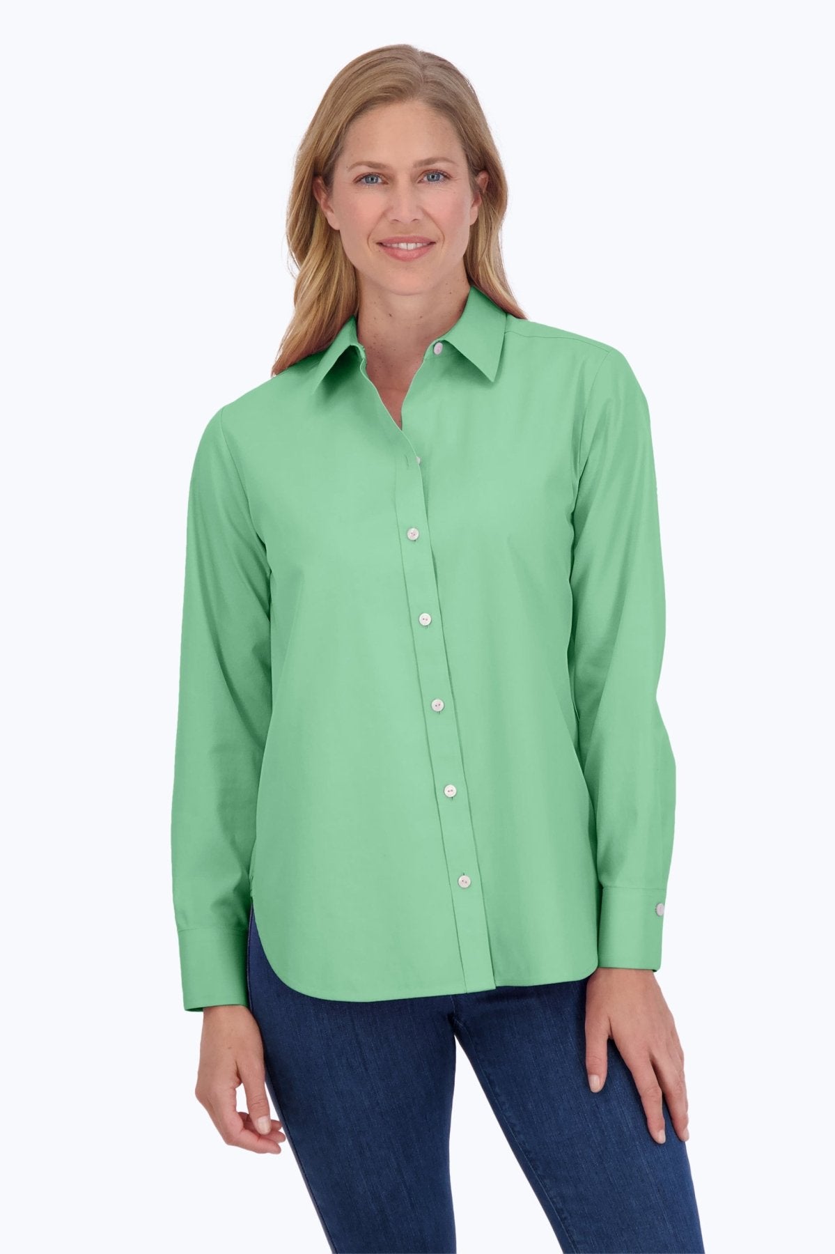 Meghan No Iron Pinpoint Long Sleeve Shirt