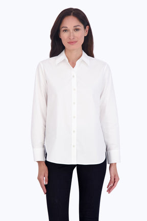 Meghan No Iron Pinpoint Long Sleeve Shirt